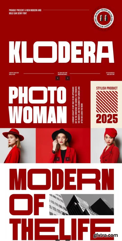 Creativemarket - Klodera || Modern Tall Condensed Sans Serif