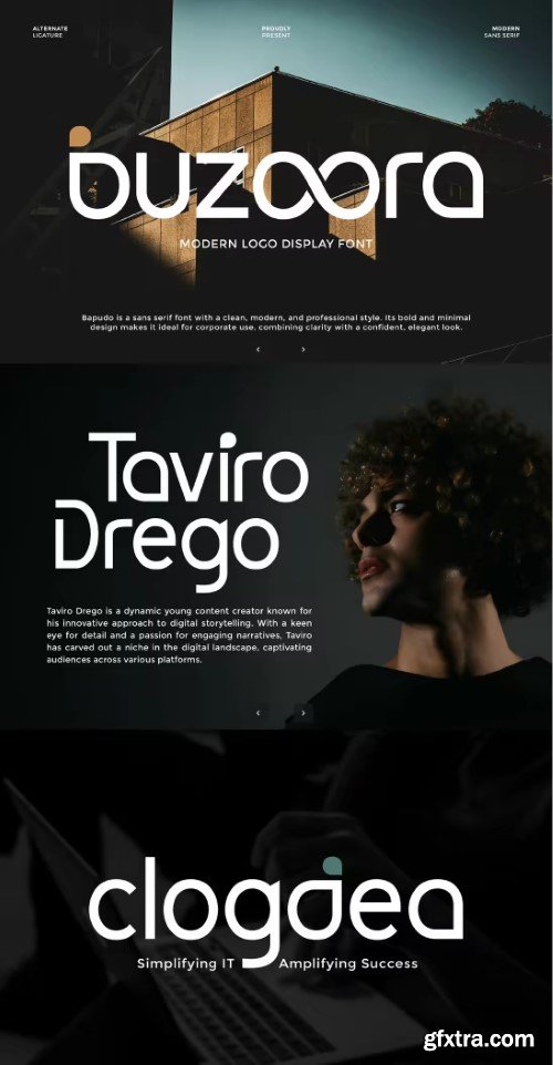 Modern Bold Buzoora Font