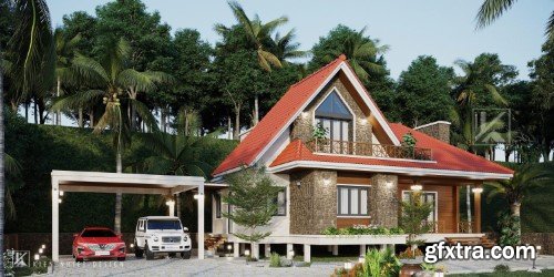 3ds Max House Exterior Scene 05