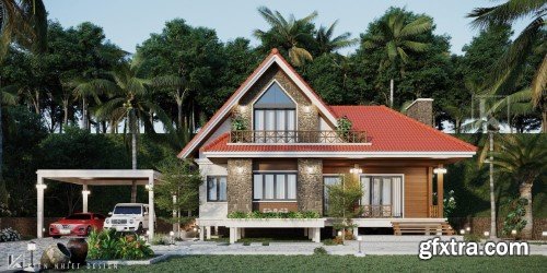 3ds Max House Exterior Scene 05