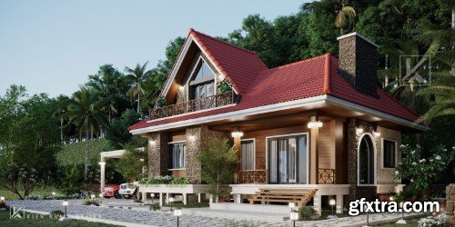 3ds Max House Exterior Scene 05