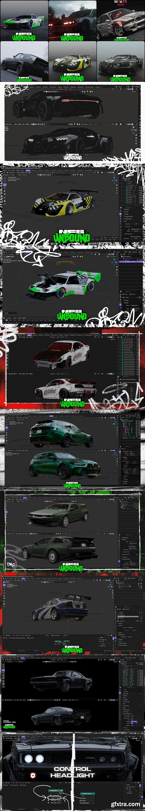 Need for Speed Unbound 3D Models Collection