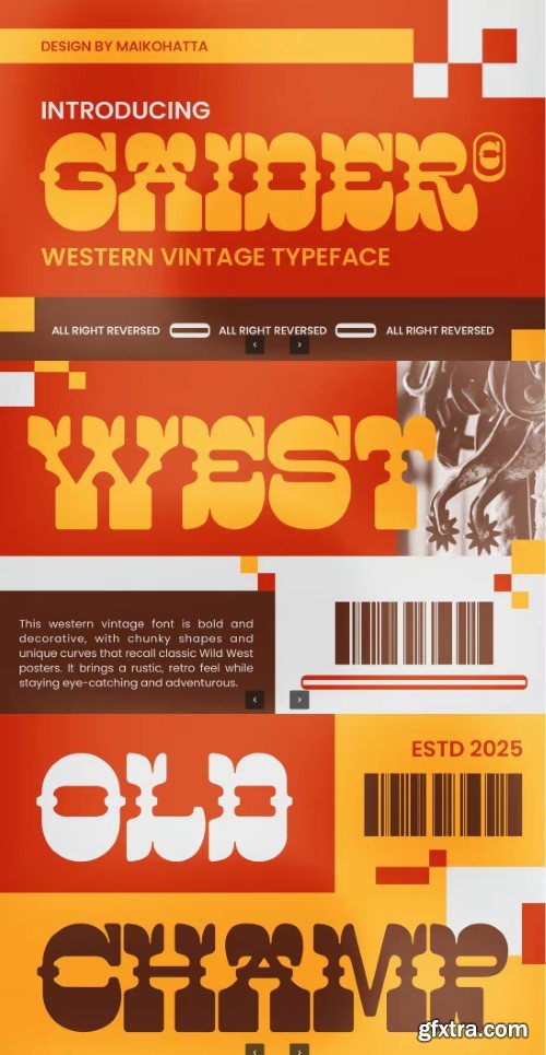 Creativemarket - Gaider - Western Vintage Typeface