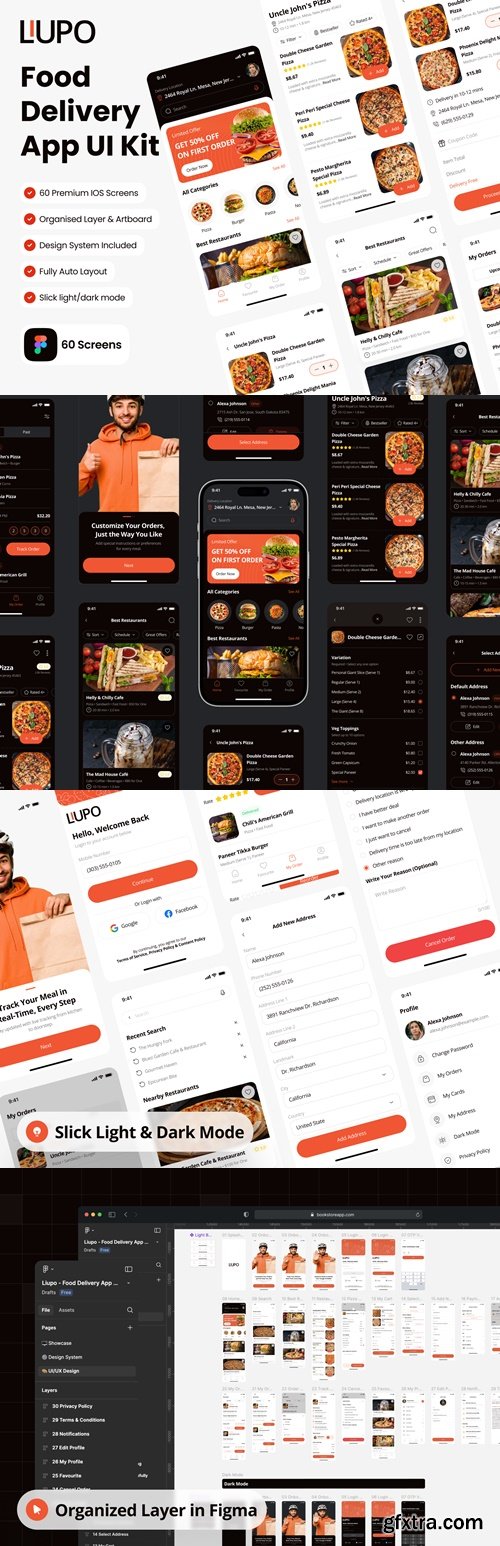 Liupo - Food Delivery App UI Kit