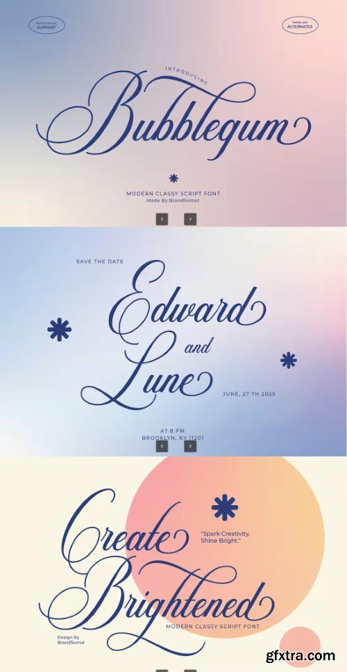Bubblegum – Modern Classy Script Font