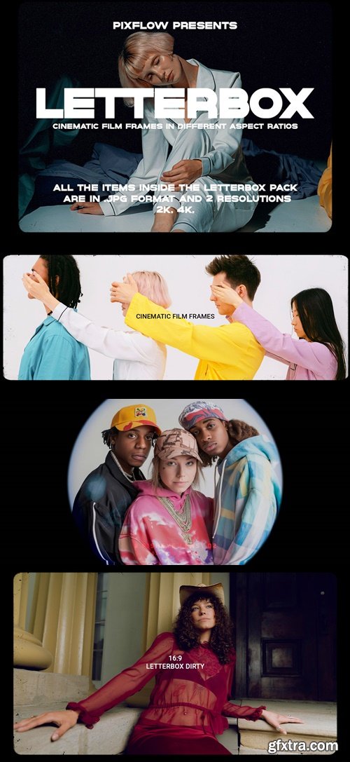 Pixflow - Letterbox Film Frames JPG V.2