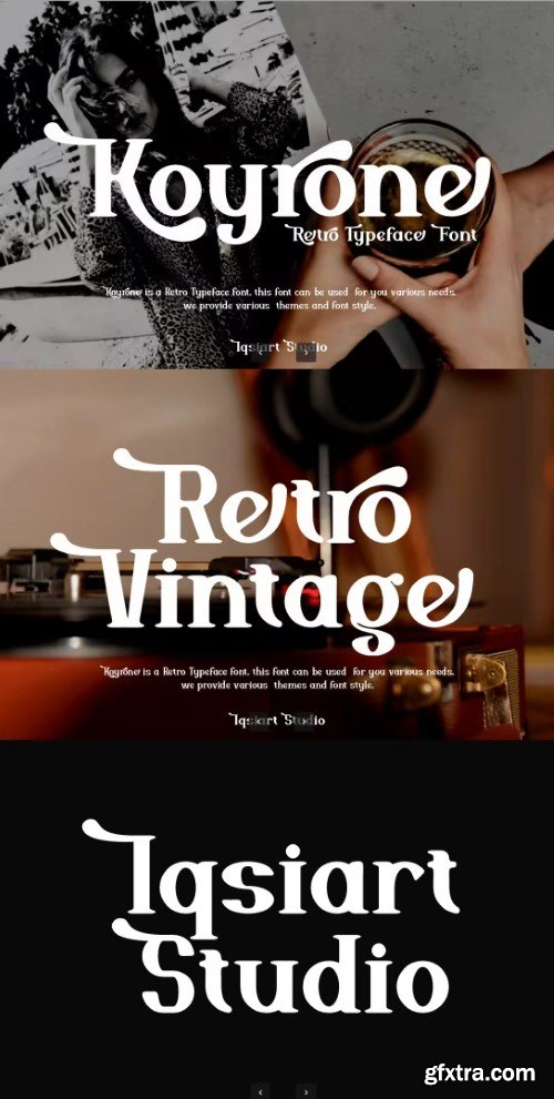 Koyrone - Retro Typeface Font