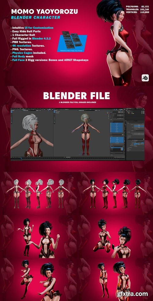 Cgtrader - MOMO YAOYOROZU - Blender 3D