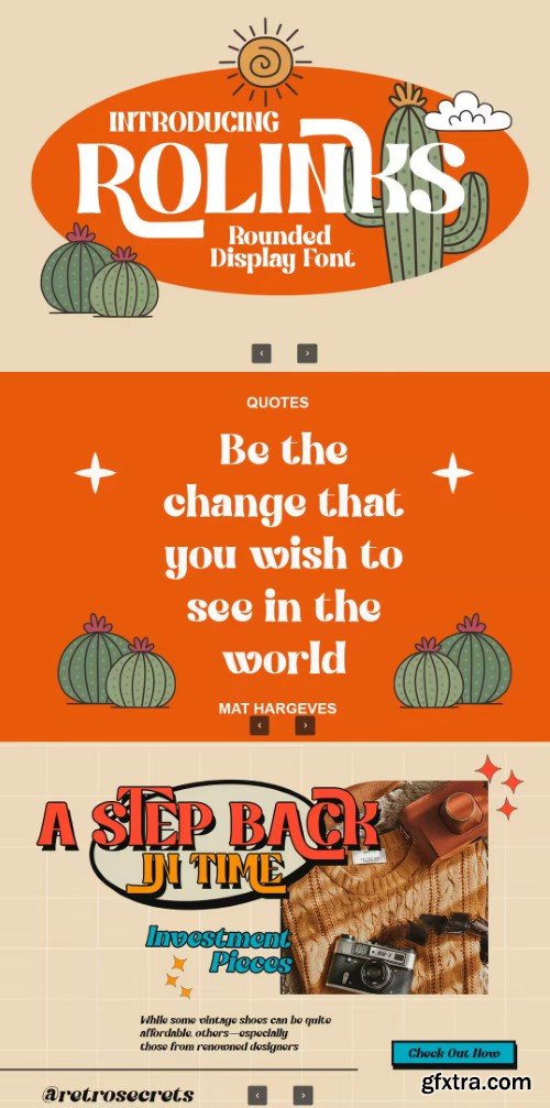 Rolinks - Rounded Retro Font