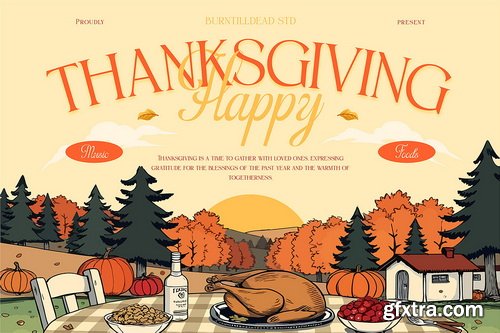CreativeMarket - Bocthira Majesthique Thanksgiving Script