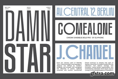 CreativeMarket - GC Chroma Condensed Sans Family - 8 Font