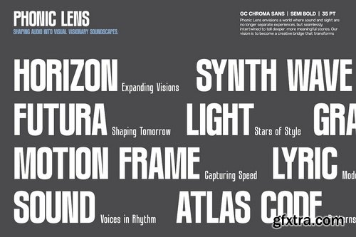 CreativeMarket - GC Chroma Condensed Sans Family - 8 Font