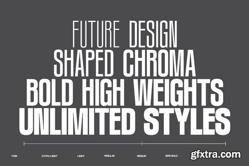 CreativeMarket - GC Chroma Condensed Sans Family - 8 Font