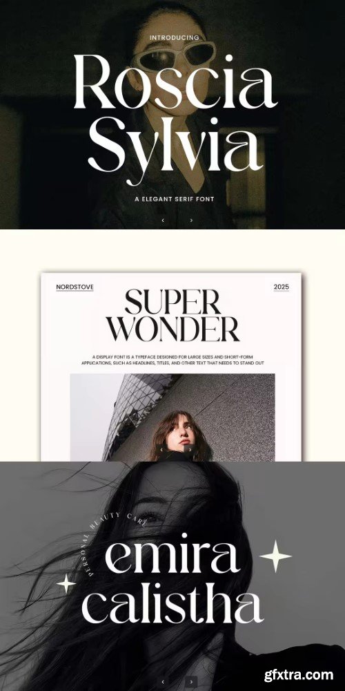 Creativemarket - Roscia Sylvia Serif Font