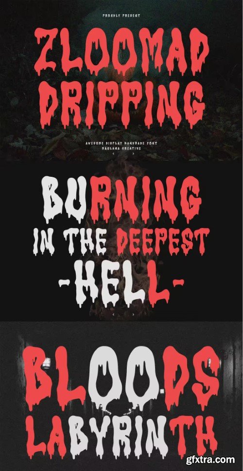 Fontbundles - Zloomad Dripping Display Handmade Font