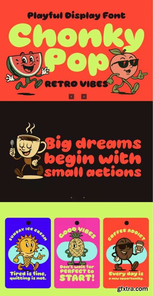 Chonky Pop - Playful Retro Font