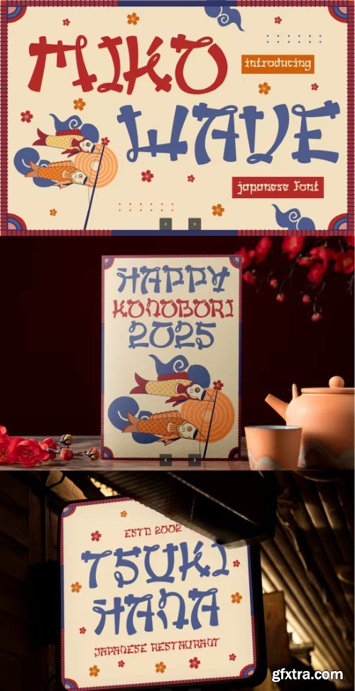 Miko Wave Japanese Font