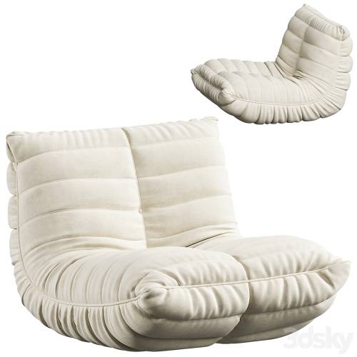 '3dsky Pro - Suede Armless Bean Bag Chair & Lounger by Trule'