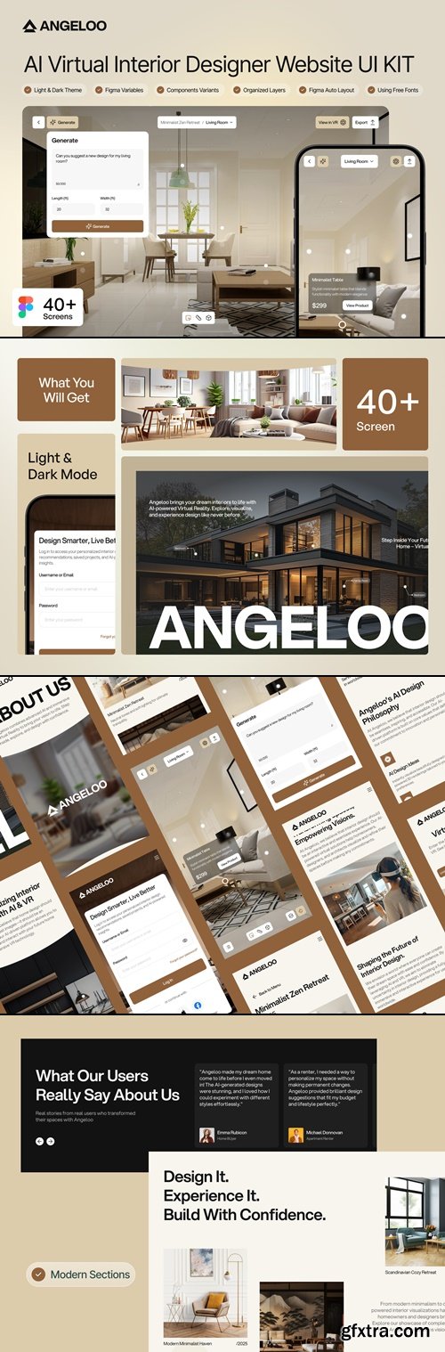 Angeloo - AI Virtual Interior Designer Website UI KIT