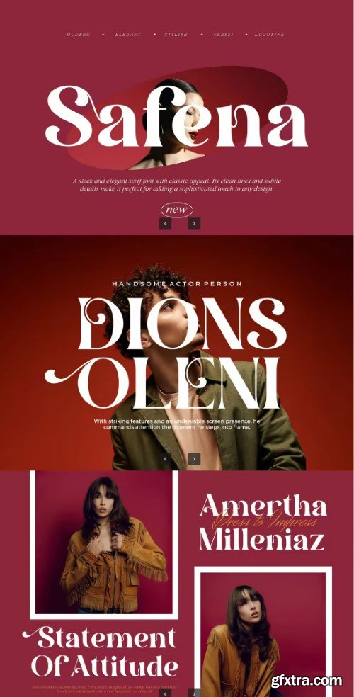 Creativemarket - Safena || Modern Classy Serif Font