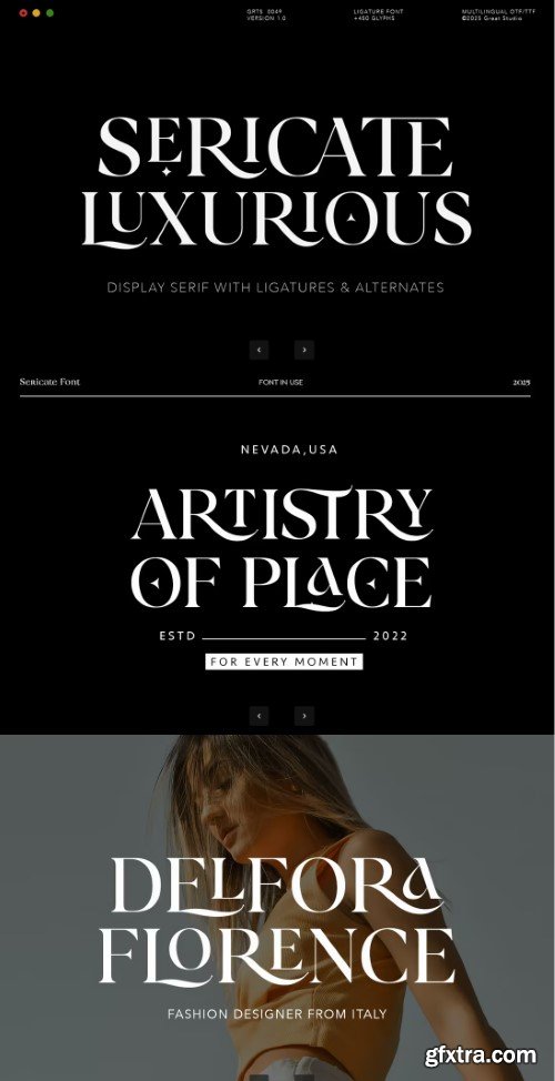 Creativemarket - Sericate - Ligature Font