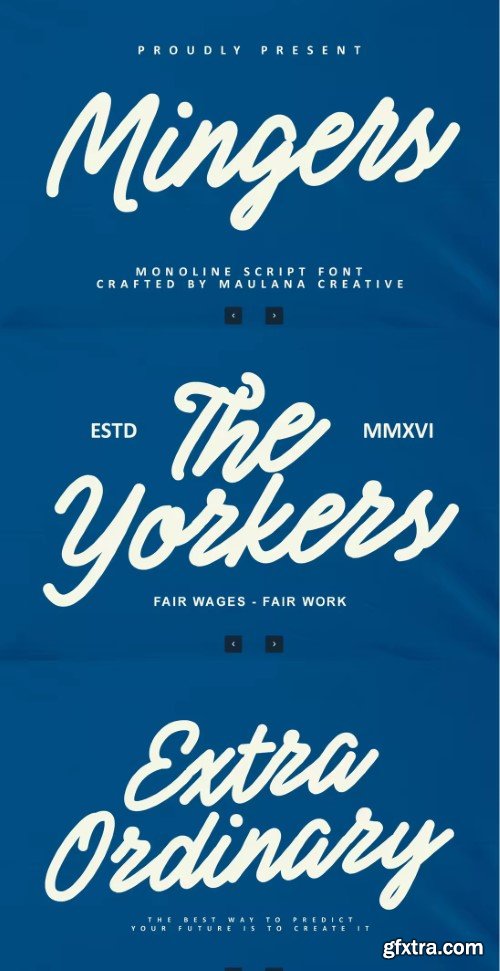 Mingers Monoline Script Font