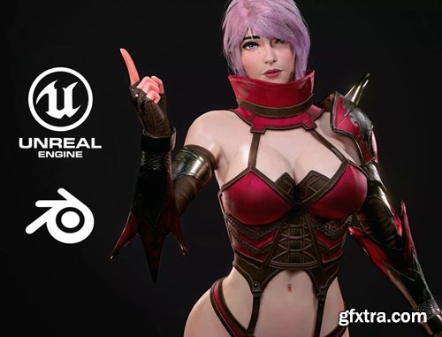 Cgtrader - Red Ninja 3D - Game Ready - 3D model