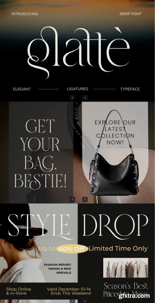 Glatte Modern Elegant Serif Typeface