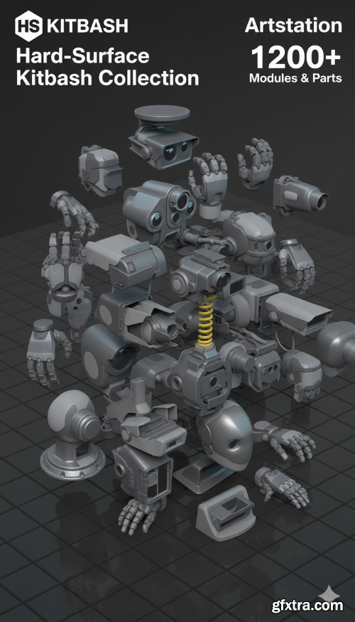 Artstation - Hard-Surface Kitbash Collection