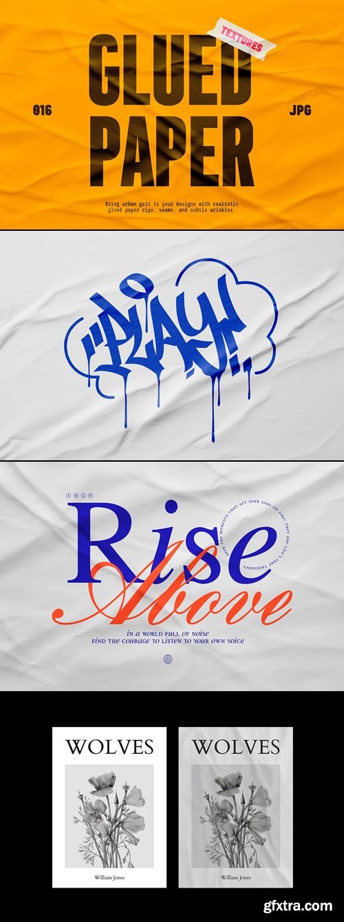 CreativeMarket - Glued Paper Textures Collection 291898919