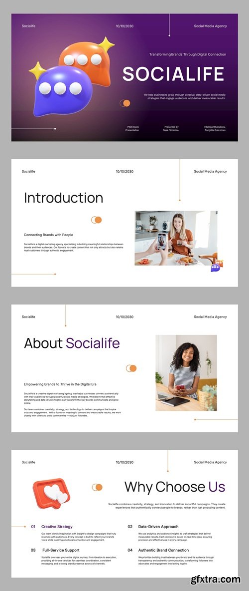 Socialife Agency 3D Morph Animated Presentation Design