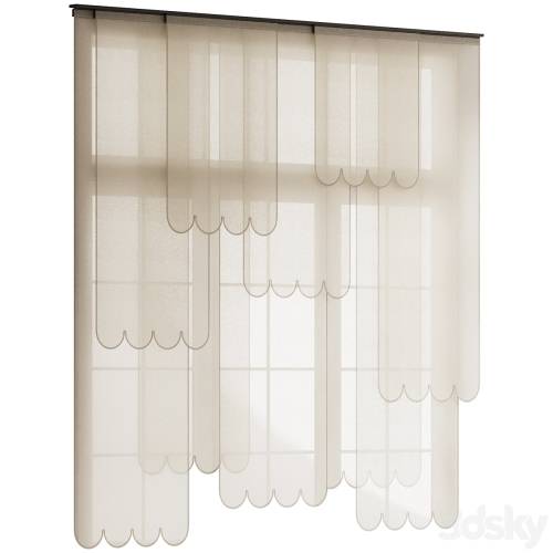 '3dsky Pro - Layered Scallop Panel Curtain'