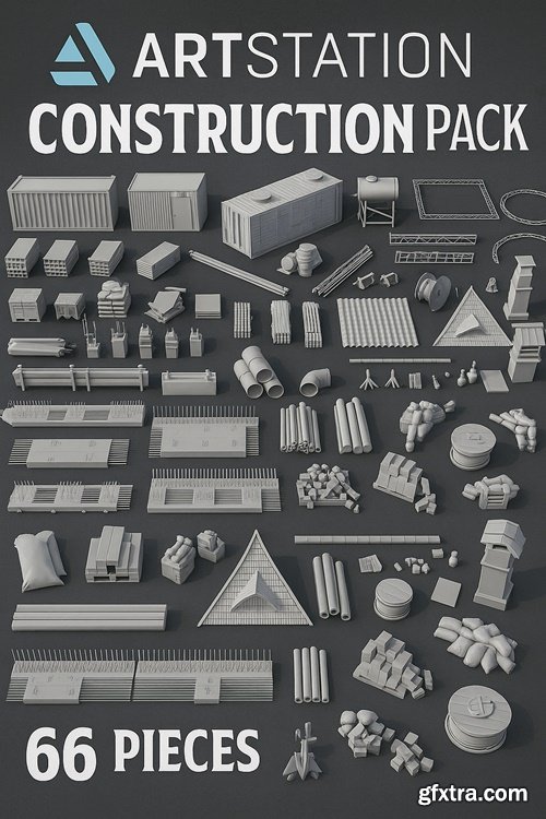 Artstation -  Construction Pack - 66 Pieces