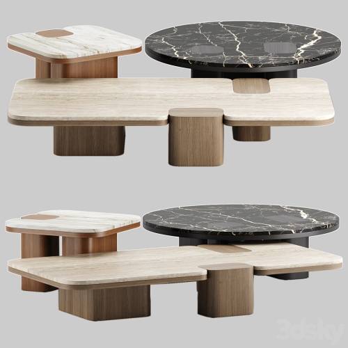 '3dsky Pro - ERICE coffee tables set - Carpanese Home'
