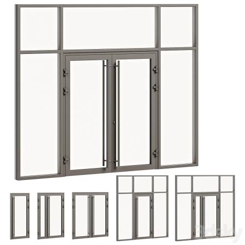 '3dsky Pro - Entrance door with glass facade'