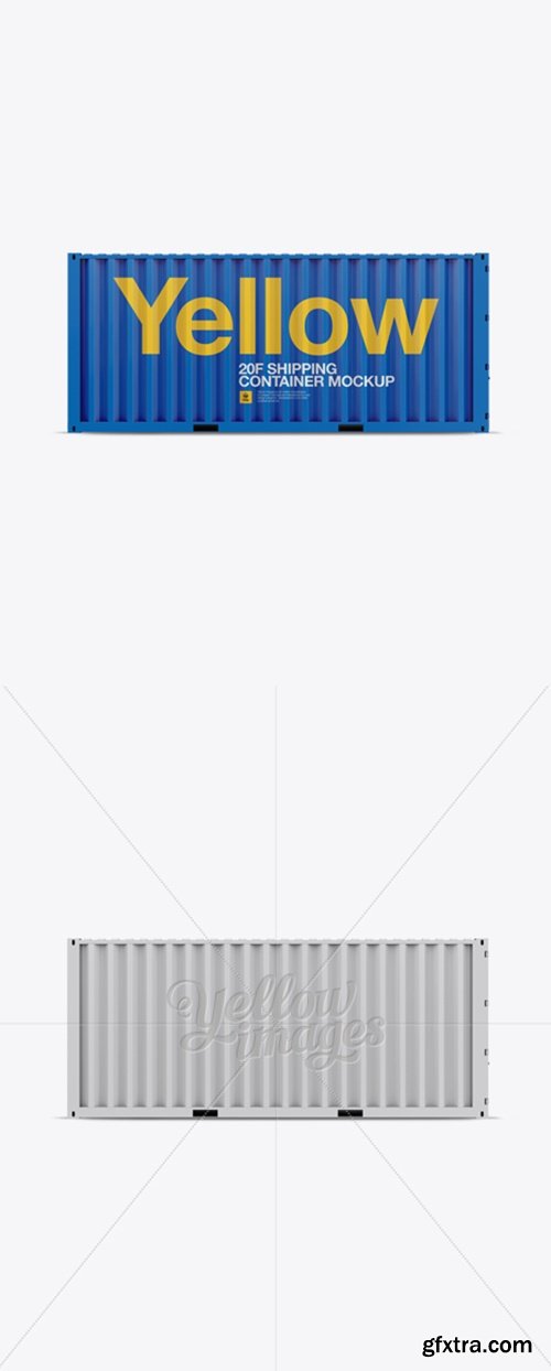 YellowImages - 20F Shipping Container Mockup - Front View 13796