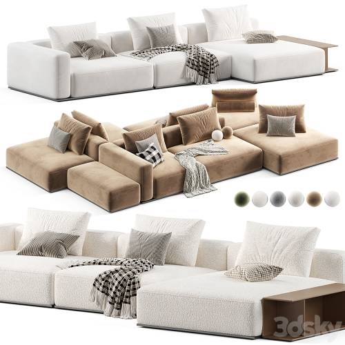 '3dsky Pro - Poliform Westside Sectional Sofa'