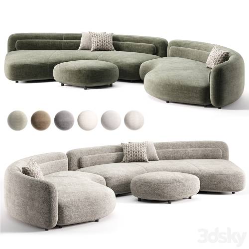 '3dsky Pro - Bezier Sofa by Minotti'