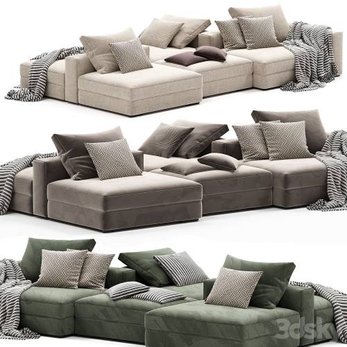 '3dsky Pro - Ananta Double-Sided Sectional Sofa Composition'