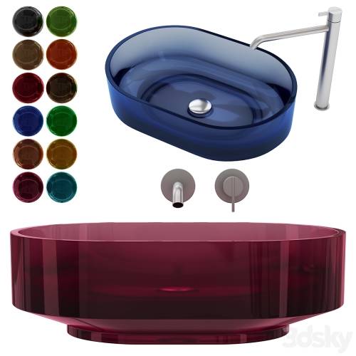 '3dsky Pro - Antoniolupi Borghi60 cristalmood sink (12 colors)'