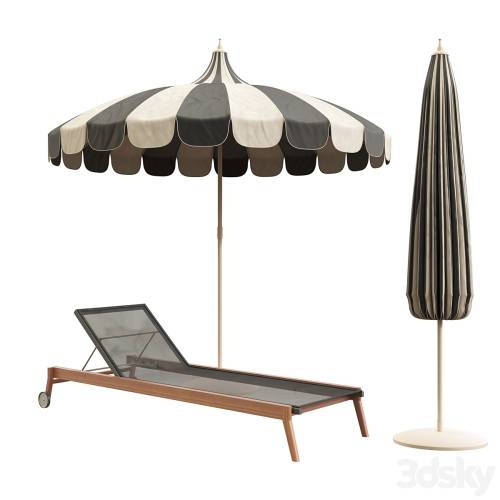 '3dsky Pro - garden umbrella and sunbed'