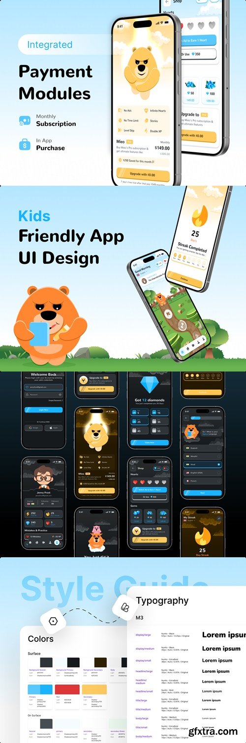 Mieo - Language Learning App UI Kit