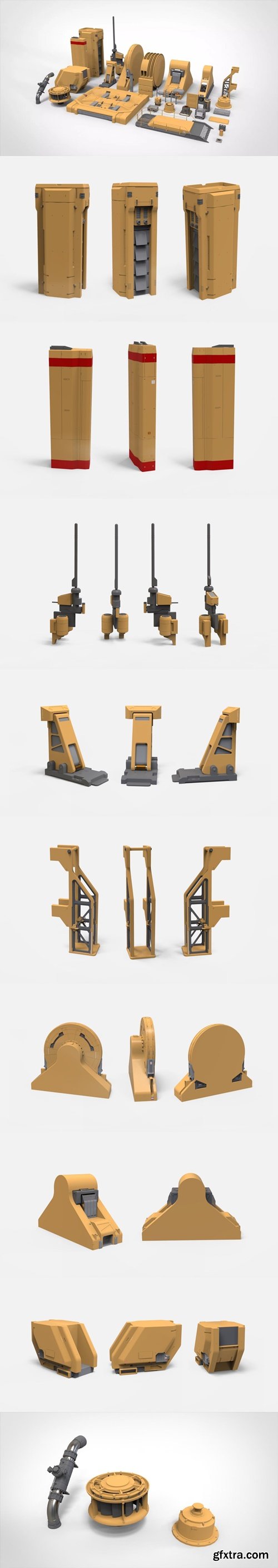 Cgtrader - Sci-Fi Architecture Kitbash 37