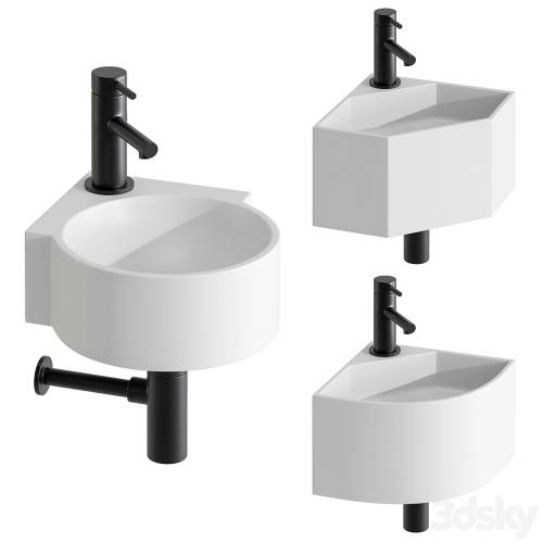 '3dsky Pro - Lusso Stone Small Corner Washbasins'