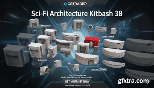 Cgtrader - Sci-Fi Architecture Kitbash 38