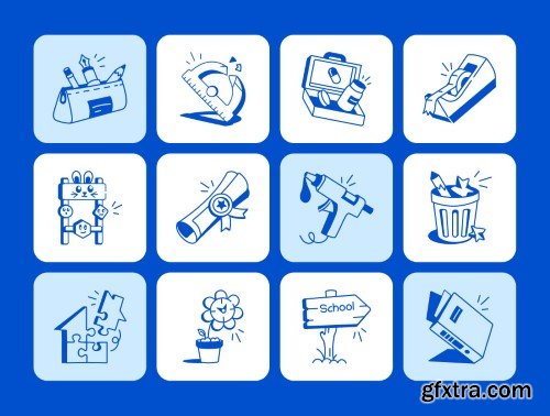 UI8 - School Doodles Icon Set