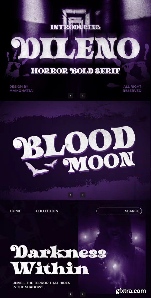 Dileno - Horor Bold Serif Font