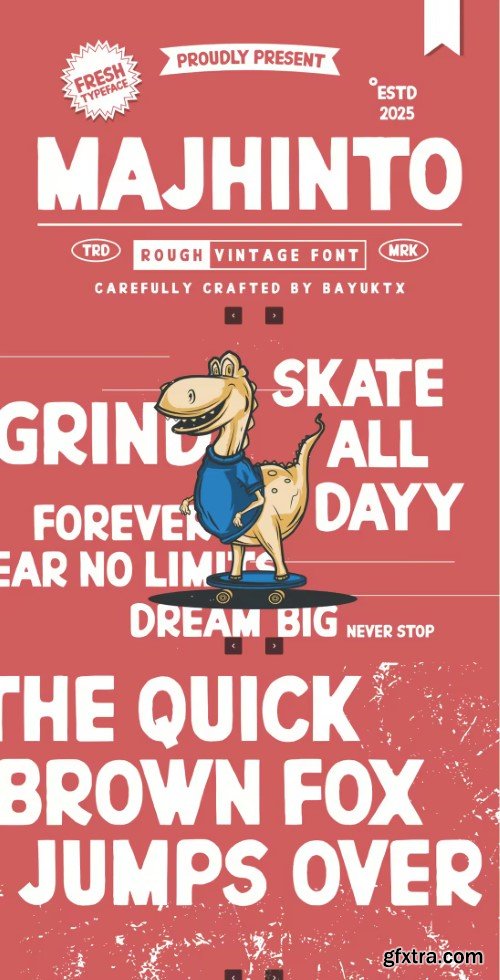 Majhinto - Rough Vintage Font