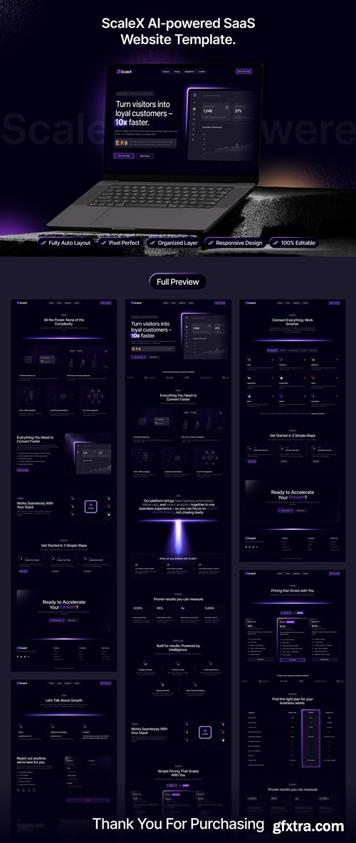 ScaleX &ndash; Next-Gen SaaS Website Design Template