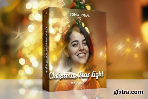 3dMotional - 50 Christmas Star Light Overlays